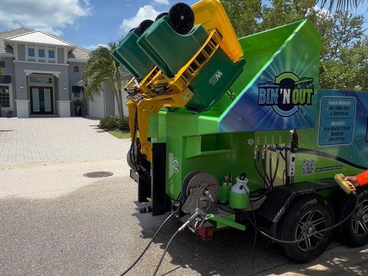 Bin lift in action